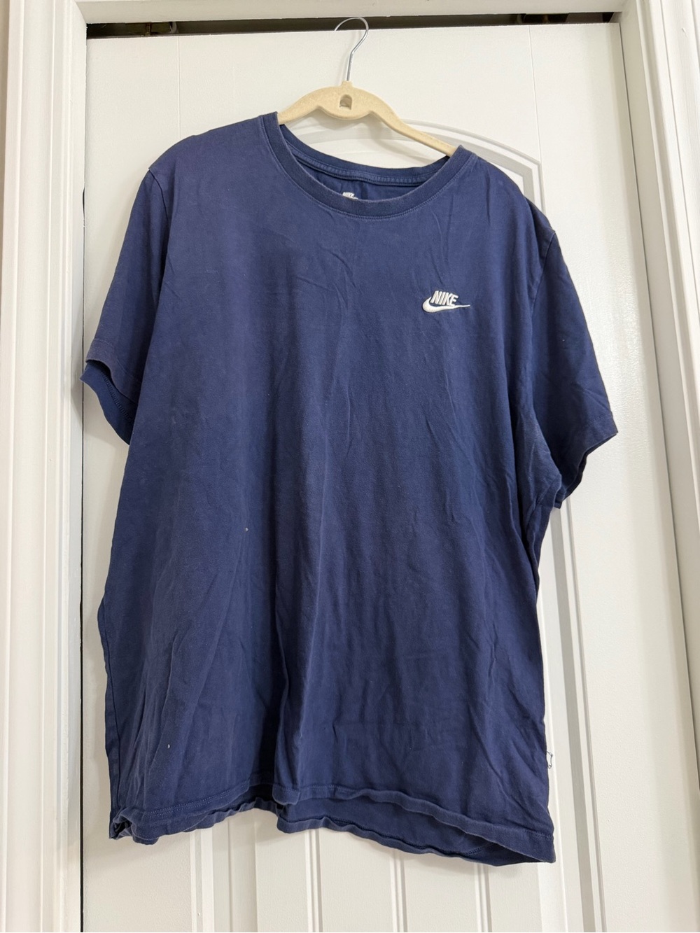 Nike Navy Short Sleeve T-Shirt with White Swoosh
